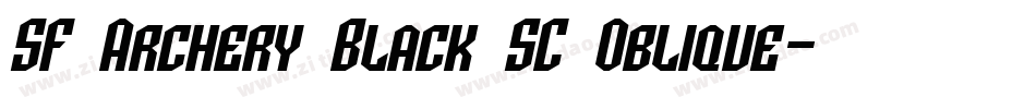 SF Archery Black SC Oblique字体转换